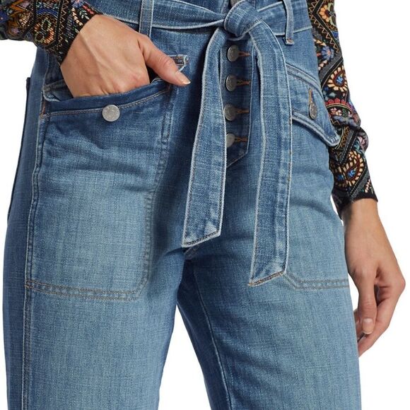 $378 NWT Veronica Beard Rinley Cropped Straight Leg High Rise Jeans Size 27 - Picture 4 of 15